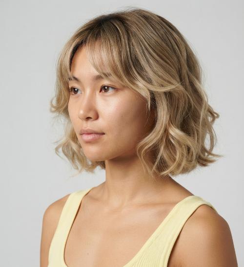 Cloud Bob with Bangs and Shadow Roots